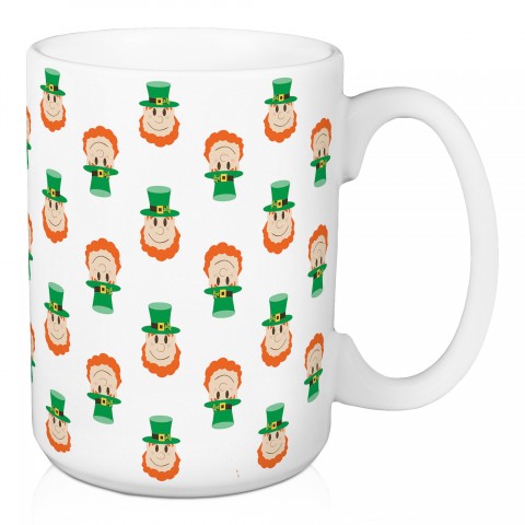 Tiny Leprechaun Pattern 15 oz Mug