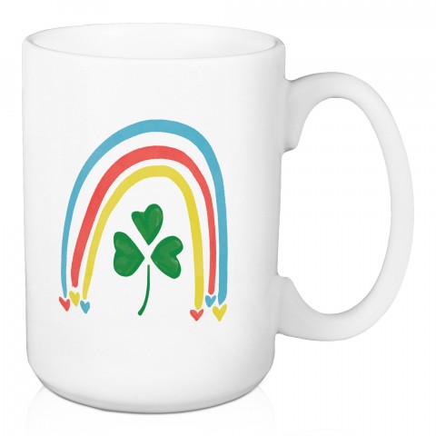 Lucky Rainbow Clover 15 oz Mug