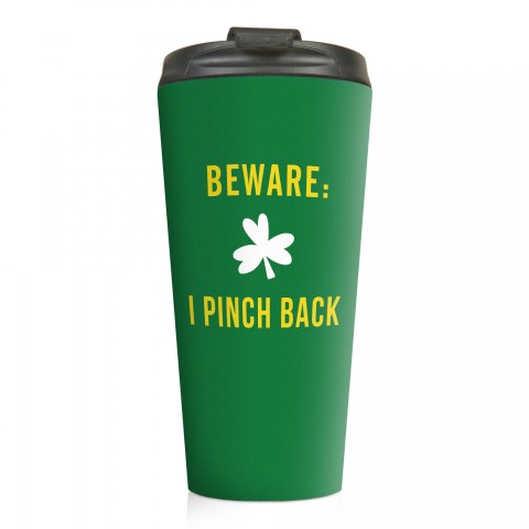 Beware: I Pinch Back 15 oz Travel Mug