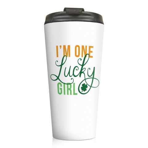 I'm One Lucky Girl 15 oz Travel Mug