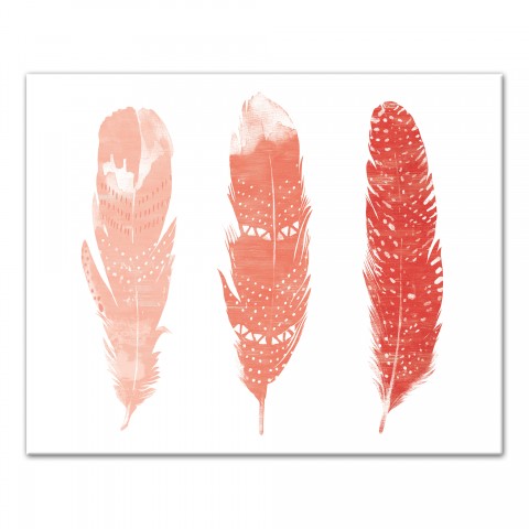 Gradient Tribal Feathers 16x20 Canvas Wall Art