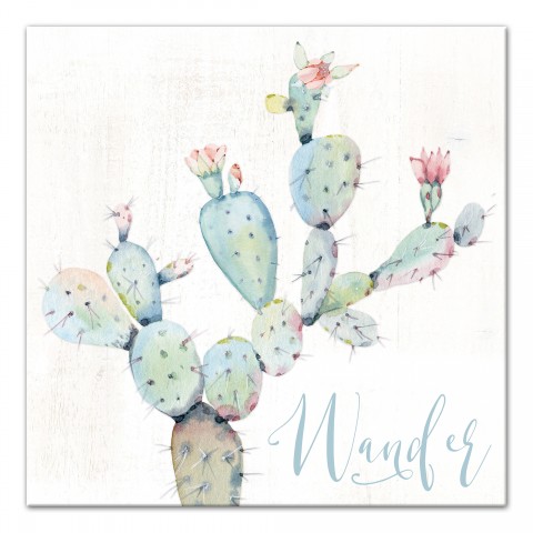 Wander Cactus 16x16 Canvas Wall Art