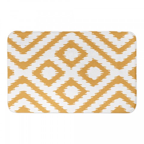 Mustard Diamond Pattern 34x21 Bath Mat