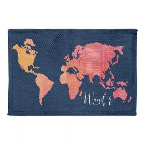 Watercolor Wander Map 2x3 Area Rug