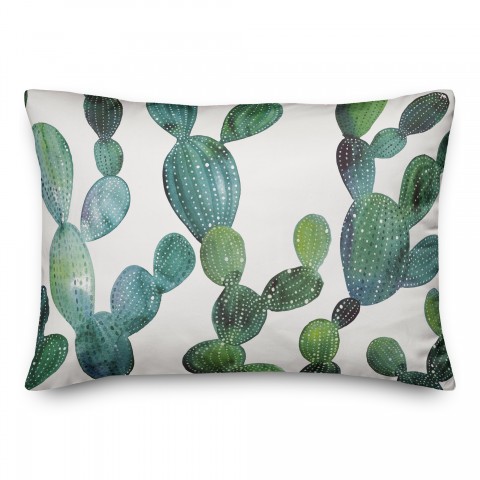 Watercolor Cactus 14x20 Spun Poly Pillow