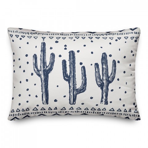 Dotted Watercolor Cactus 14x20 Spun Poly Pillow