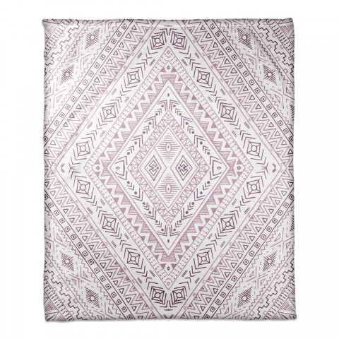 Purple Tribal Pattern 50x60 Coral Fleece Blanket