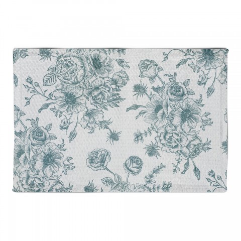 Dusty Blue Botanicals 2x3 Area Rug