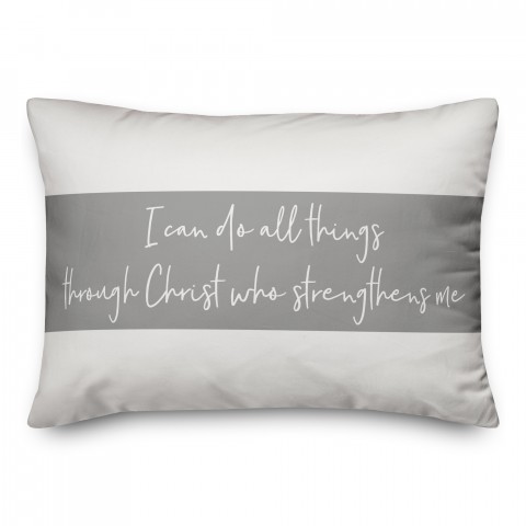 I Can Do All Things 14x20 Spun Poly Pillow