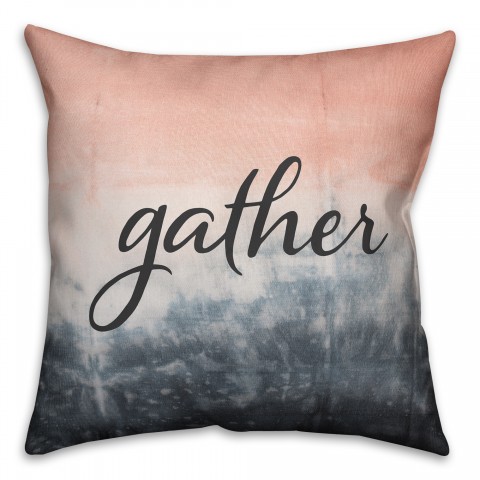 Gather Tie Dye 18x18 Spun Poly Pillow
