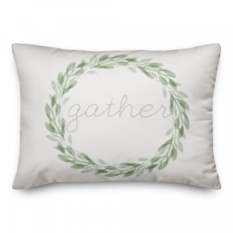 Gather Wreath 14x20 Spun Poly Pillow