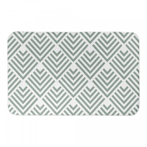 Sage Diamond Pattern 34x21 Bath Mat