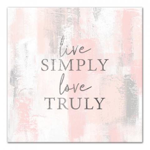 Live Simply Love Truly 20x20 Canvas Wall Art