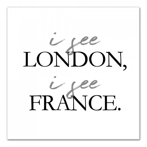I See London I See France 12x12 Canvas Wall Art