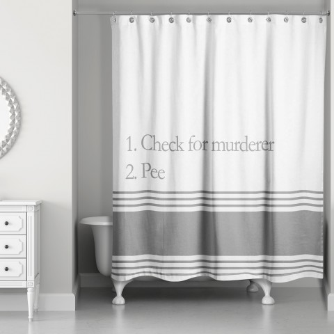 Bathroom Checklist 71x74 Shower Curtain