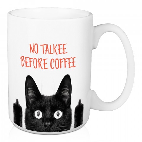 No Talkee Before Coffee 15 oz Mug