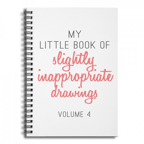Slightly Inappropriate Drawings 6x8 Ruled Spiral Notebook