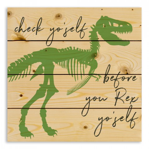 Check Yo Self 14x14 Pallet Wood Art