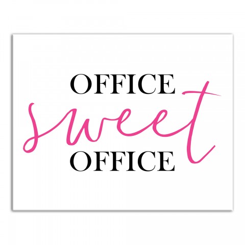 Office Sweet Office 8x10 Canvas Wall Art