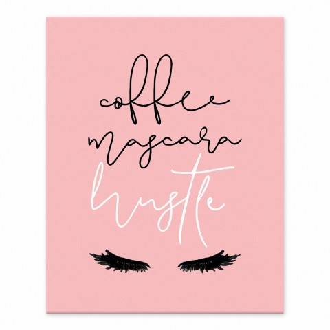 Coffee Mascara Hustle 8x10 Tabletop Canvas