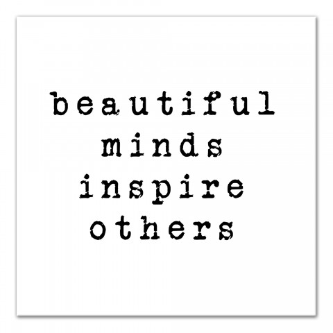 Beautiful Minds Inspire Others 12x12 Canvas Wall Art
