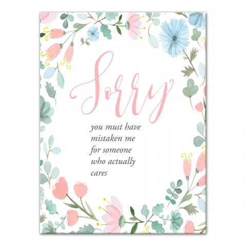 Sorry, You Must Have Mistaken 12x16 Canvas Wall Art