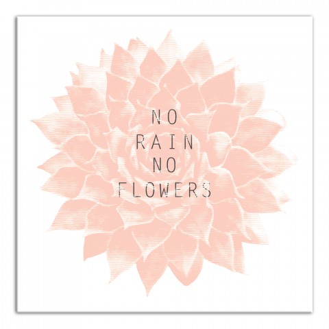 No Rain, No Flowers 12x12 Canvas Wall Art