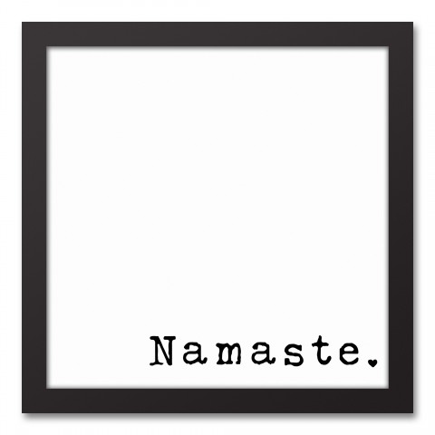 Namaste 12x12 Black Framed Canvas