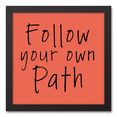 Follow Your Own Path 12x12 Black Framed Canvas