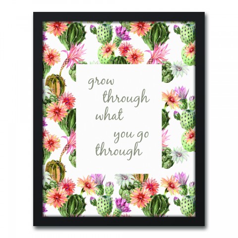 Grow Through the Stuff You're Going Through 11x14 Black Framed Canvas