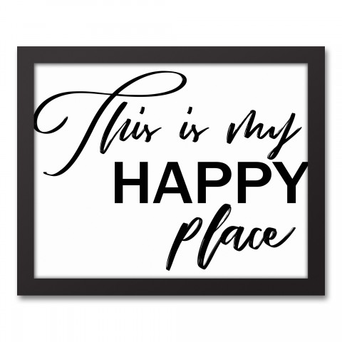 This is My Happy Place 11x14 Black Framed Canvas