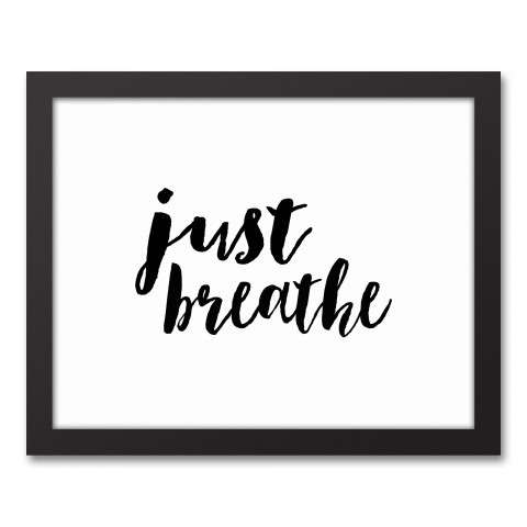 Just Breathe 11x14 Black Framed Canvas