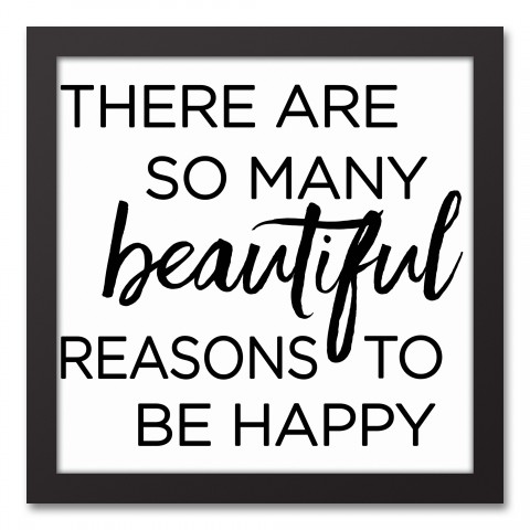 Beautiful Reasons 12x12 Black Framed Canvas