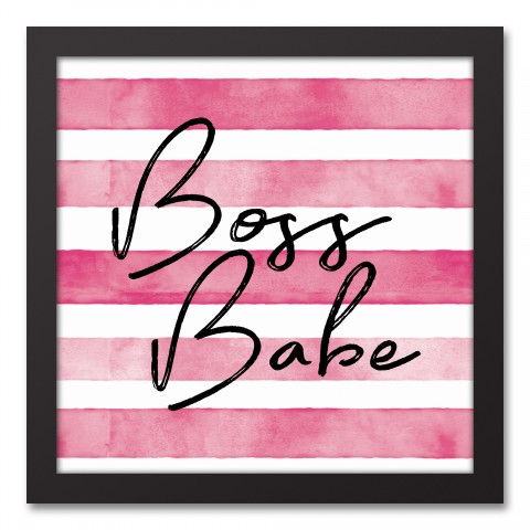 Boss Babe 12x12 Black Framed Canvas