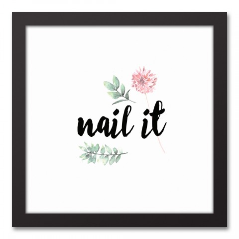 Nail It 12x12 Black Framed Canvas