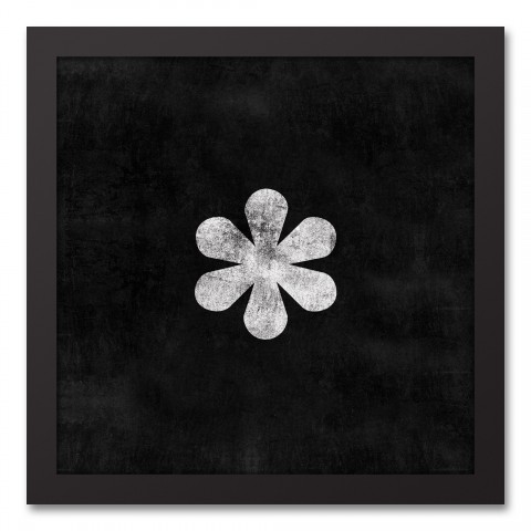 Vintage Star 12x12 Black Framed Canvas
