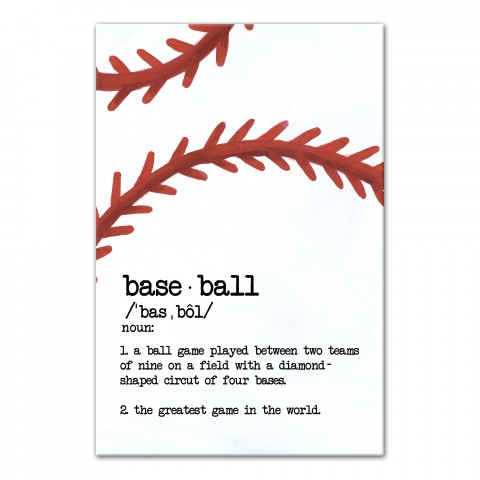 Baseball Definition 20x30 Canvas Wall Art