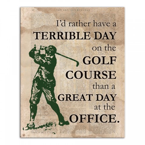 Golf Humor 16x20 Canvas Wall Art