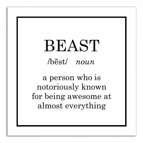 Beast Definition 12x12 Canvas Wall Art