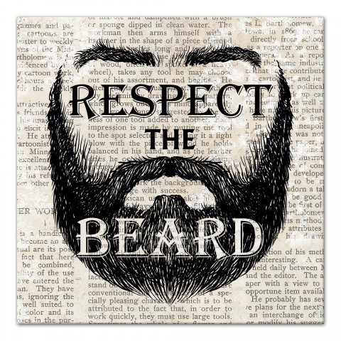 Respect the Beard 16x16 Canvas Wall Art