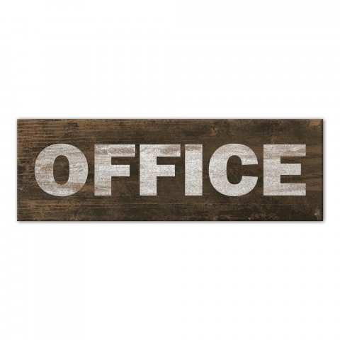 Distressed Office 12x36 Canvas Wall Art