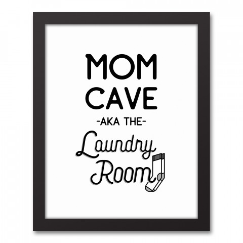 Mom Cave 11x14 Black Framed Canvas