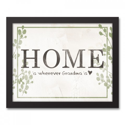 Home is Where Grandma Is 11x14 Black Framed Canvas