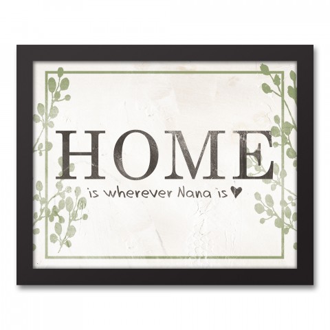 Home is Where Nana Is 11x14 Black Framed Canvas