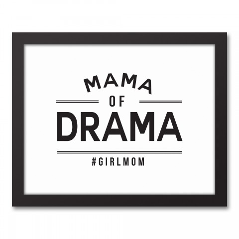 Mama of Drama 11x14 Black Framed Canvas