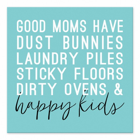 Good Moms Checklist 6x6 Tabletop Canvas
