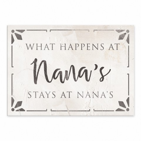 What Happens at Nana's 11x14 Canvas Wall Art