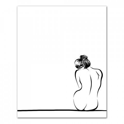 Nude Denouncing the Left Corner 24x30 Canvas Wall Art