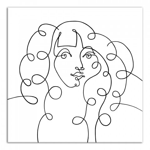 Fluid Spiraled Beauty 16x16 Canvas Wall Art
