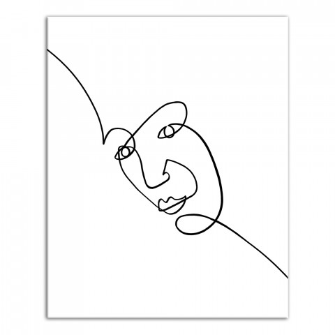 Single Line Beauty 8x10 Canvas Wall Art